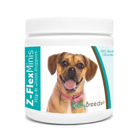 Healthy Breeds Healthy Breeds 840235137238 Puggle Z-Flex Minis Hip & Joint Support Soft Chews - 60 Count 840235137238